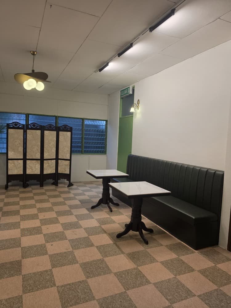 Shared seating and work area at Arvena Living